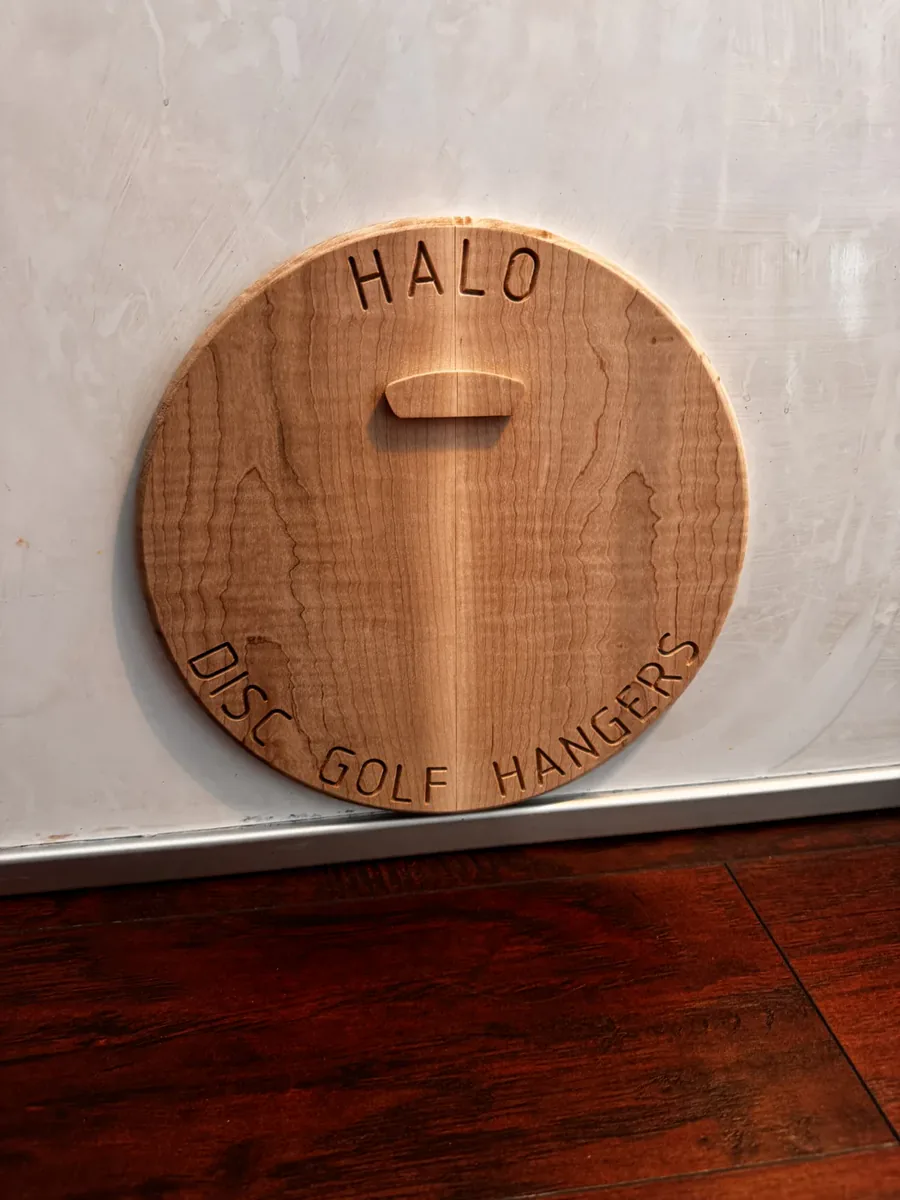 Maple hanger with coloured epoxy fill