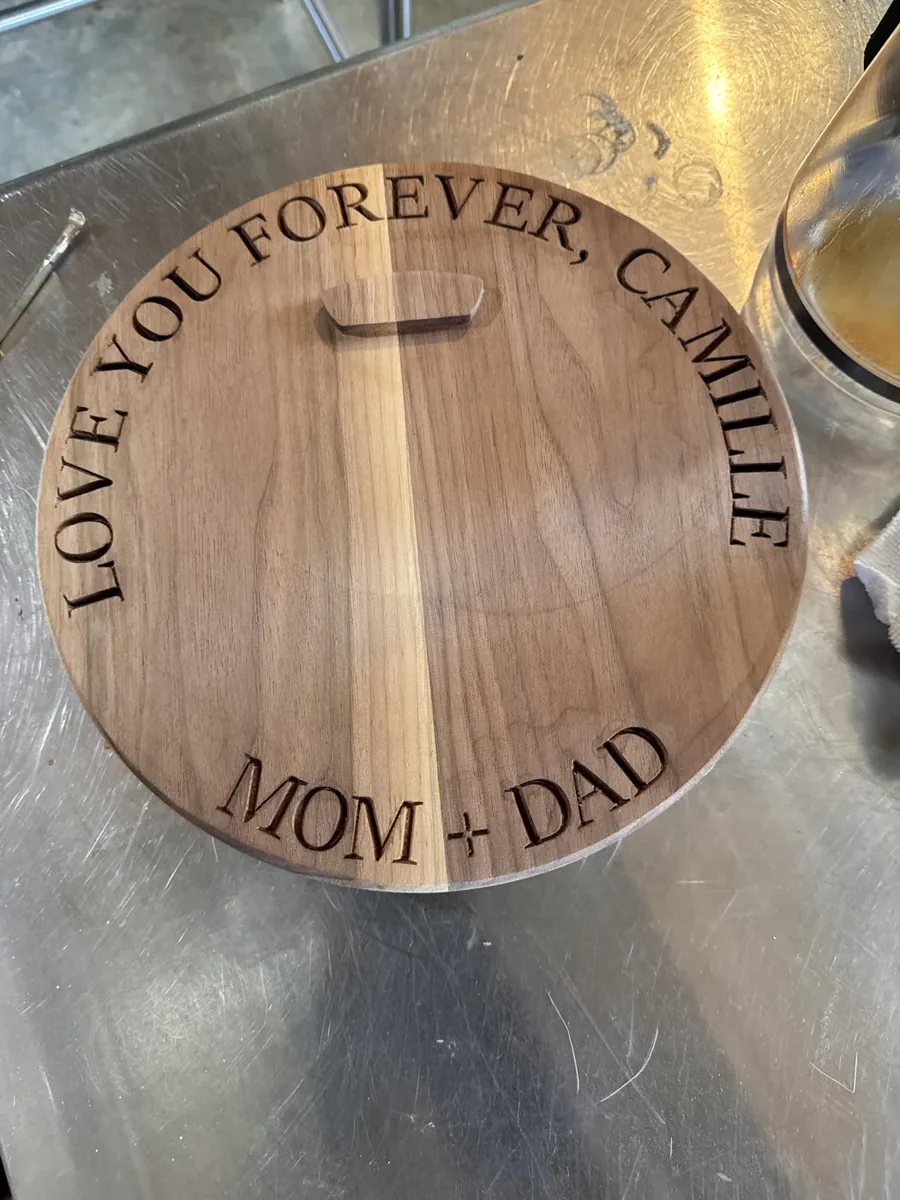 Walnut hanger in the workshop